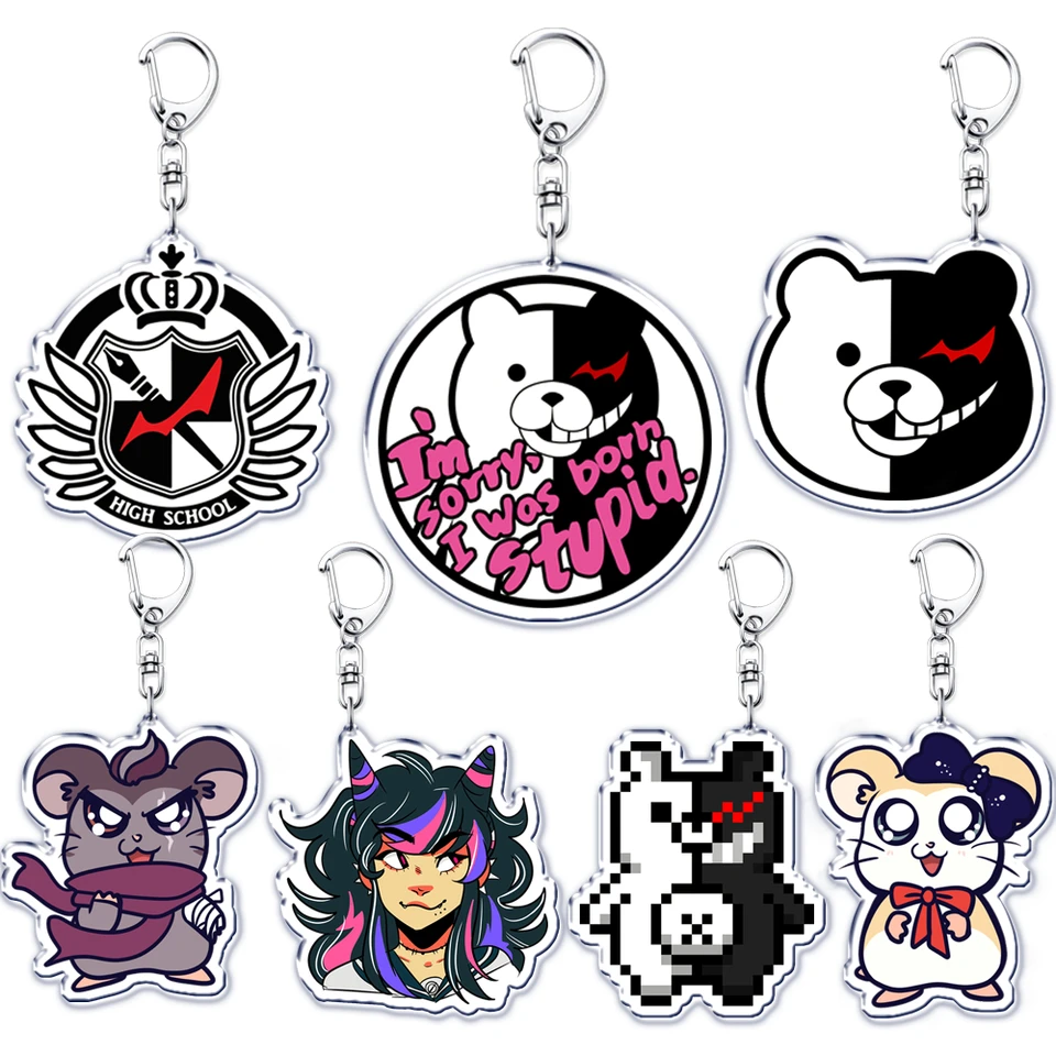 Horúca hra Anime Keychains pre doplnky Bag nagito komaeda Zbohom zúfalstvo Hajime hinata sdr2 kľúče šperky priatelia Fanúšikovia darček