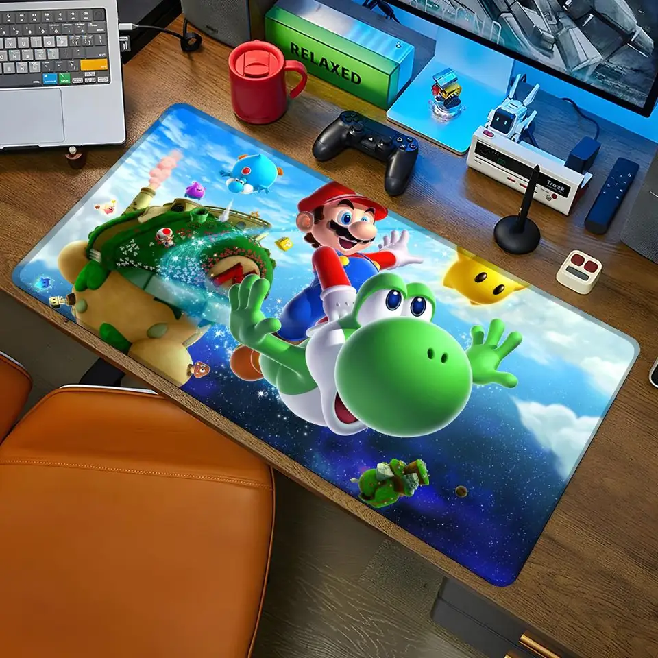Horúca hra Super M-Marios Mouse Pad Gaming Abstrakt veľkej karikatúry 800x400 mm Mousemat Gamer XXL Mause Carpet PC Desk