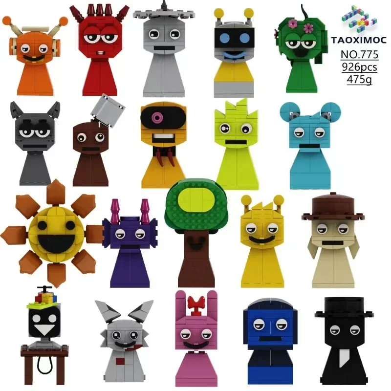 Horúca hudobná hra Horor film Incredibox Sprunki Bricks Incredibox Sprunki Building Block Brick Figure Hračky pre deti darček