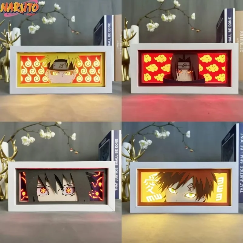 Horúca LED svetelná skrinka pre detskú izbu dekorácie manga papierová rezbárska stolová lampa anime figúrky na narodeniny a vianočné darčeky