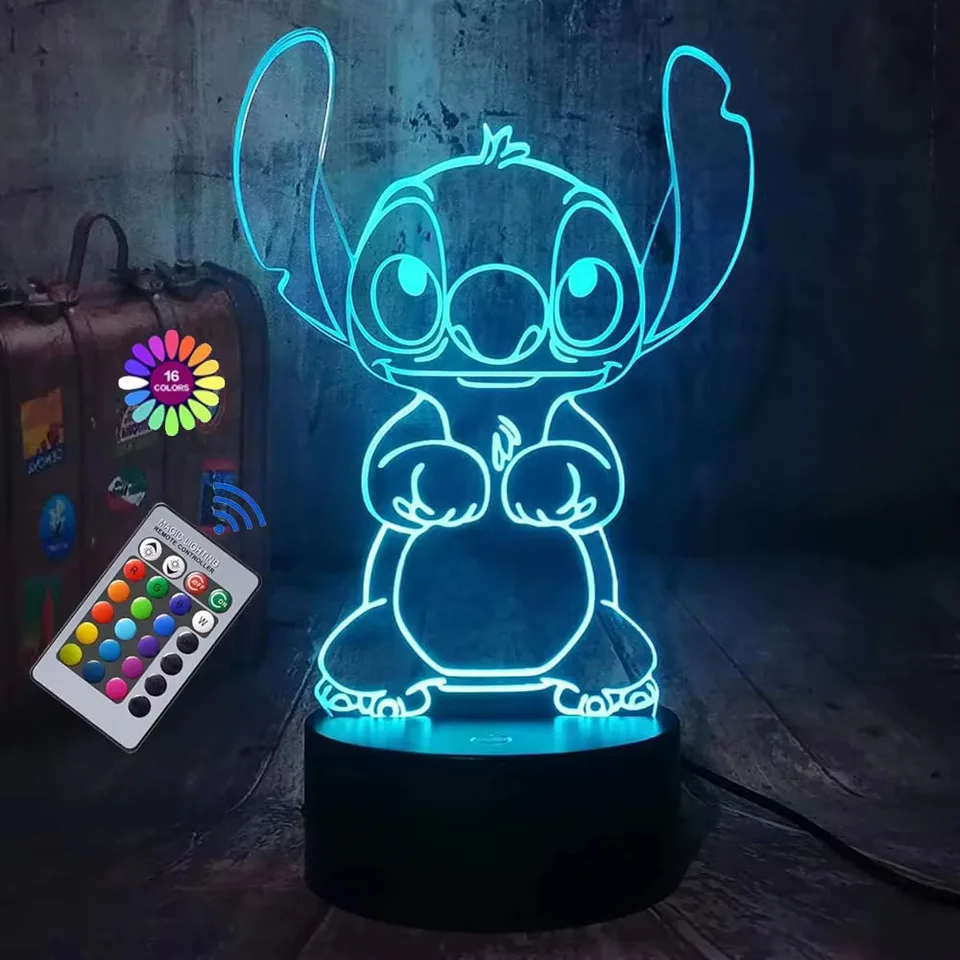 Horúce 3D ilúzne steh nočné svetlo s diaľkovým ovládaním a inteligentnou dotykovou miestnosťou lampa lampa narodeniny Valentína vianočné darčeky