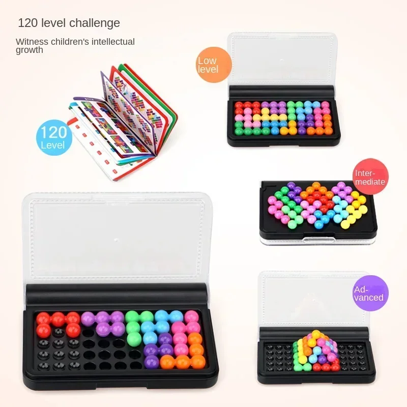Horúce 3D korálky puzzle logická myseľ stolová hra Classic Pyramid Plate Pearl pre deti Montessori Hračky darčeky zameranie výzvy IQ