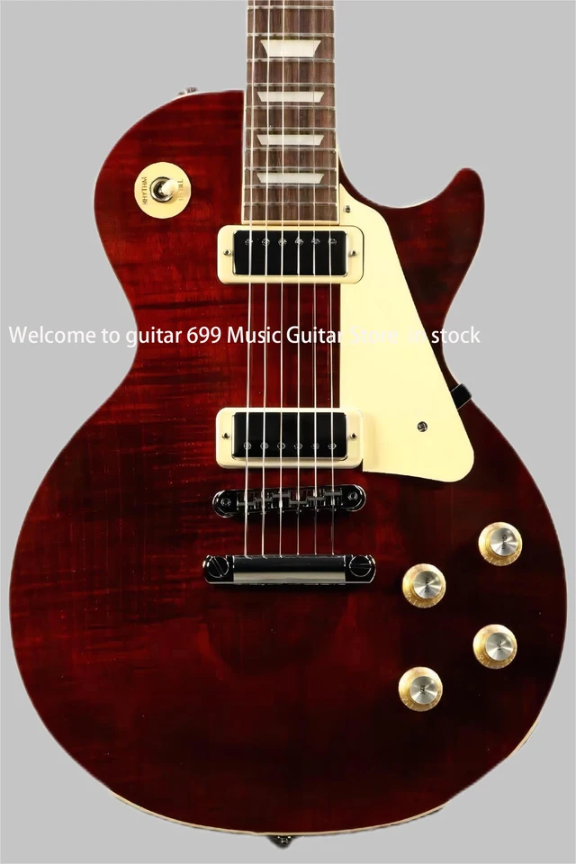 Horúce 70. roky Deluxe Wine Red Electric Guitar Rovnako ako obrázky