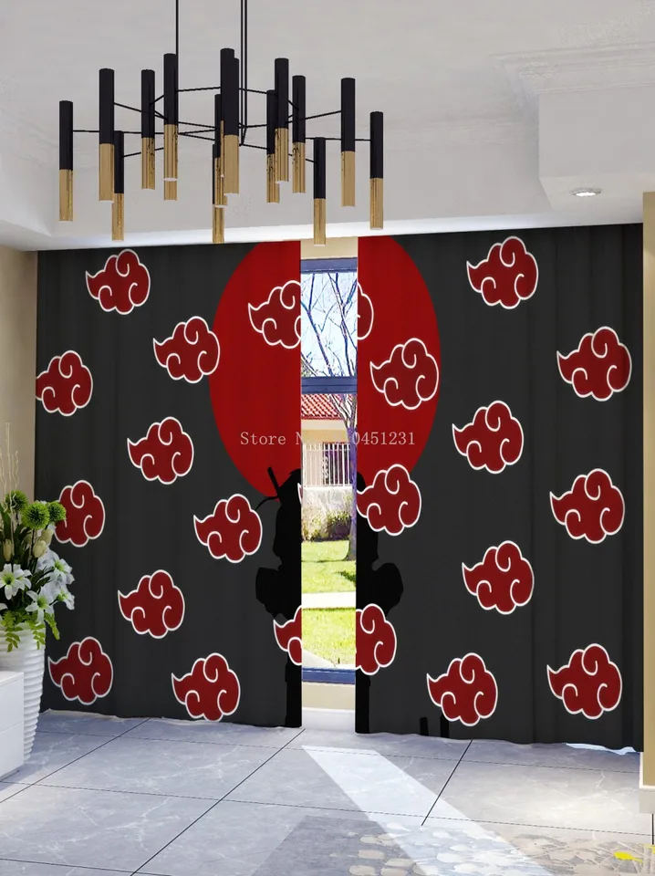 Horúce anime ninja uzumaki uchiha Naruto Blackout Curtain Spálňa obývacia izba Domáca dekorácia pre deti vianočný nový rok darčeky