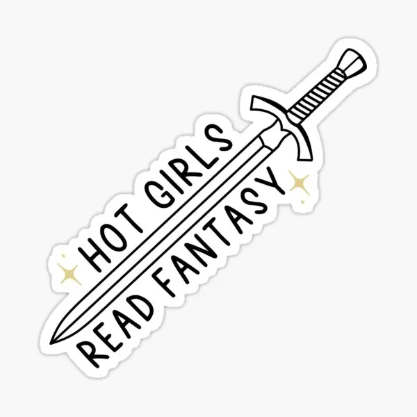 Horúce dievčatá čítajú fantasy 5ks nálepky pre nálepky na miestnosti s nálepkami s vodou Tlač nástenného nárazníka Kid karikatúra okenné dekorácie Domov anime