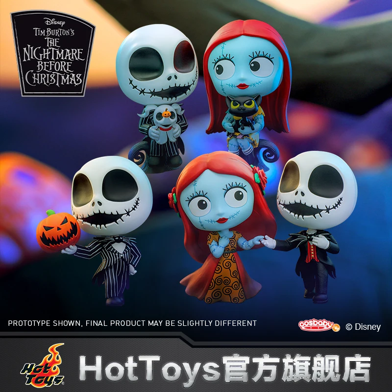Horúce hračky Nočná mora pred Vianocami Sally & amp; Skeleton Jack Cosbaby (S) Mini zberateľná postava Jedna sada