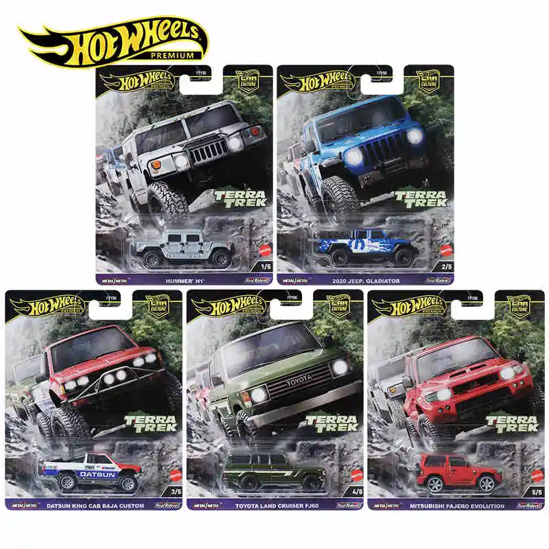 Horúce kolesá autá Mitsubishi Pajero Evolution Toyota Land Cruiser FJ60 1/64 kovové zberné kolekcie modelov Hračky FPY86