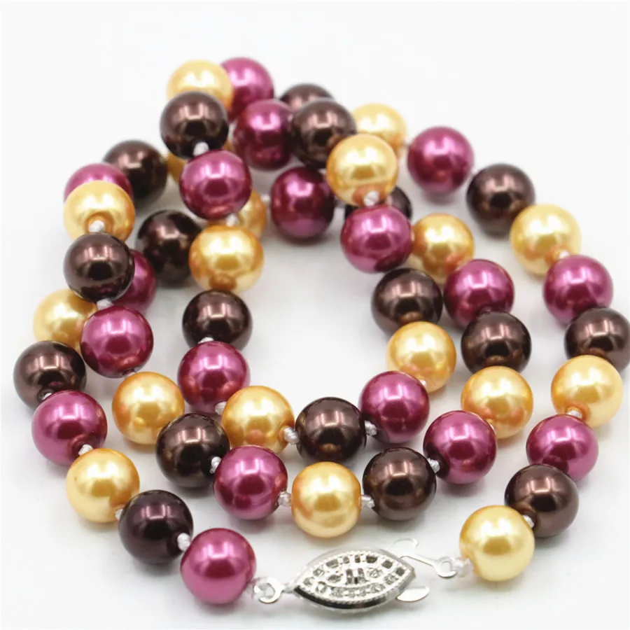Horúce krásne módne šperky očarujúce AAA+ 8 mm južné more Multicolor Shell Pearl Rukomery Darčeky pre dievčatá 18 
