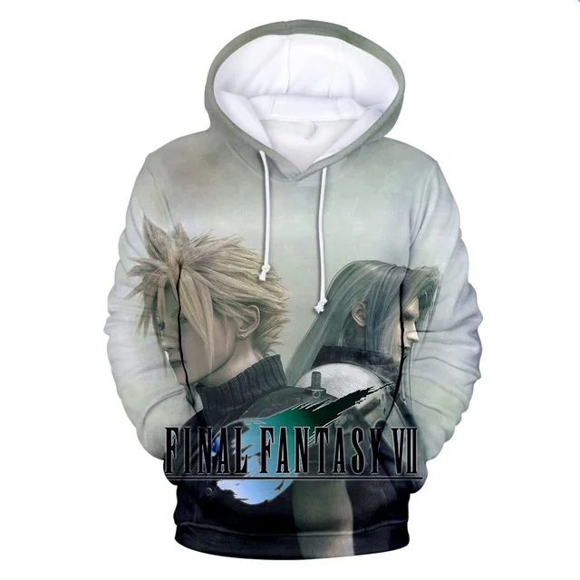 Horúce mikiny Final Fantasy 7 mikina mikiny horúca hra Harajuku Pánsky kabát bunda móda módne pullové pánske oblečenie