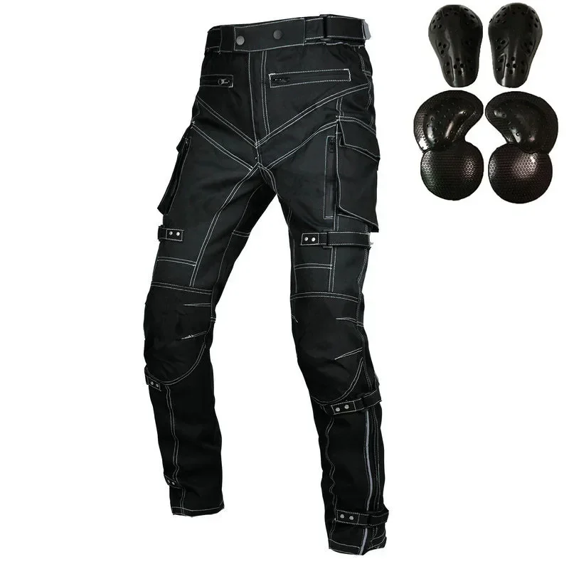 Horúce nové motocykle jazdec proti pádu Oxford Pants Oldtown Cowboy Knight Džínsy Reflexné prúžky