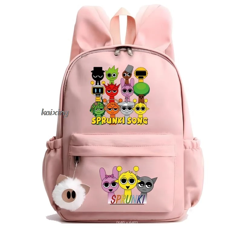 Horúce nové sprunki tlač dievčat batoh študentské batohské tašky School tašky Cartoon Anime Fľaša cestovná taška pre deti deti narodeniny roztomilé darčeky