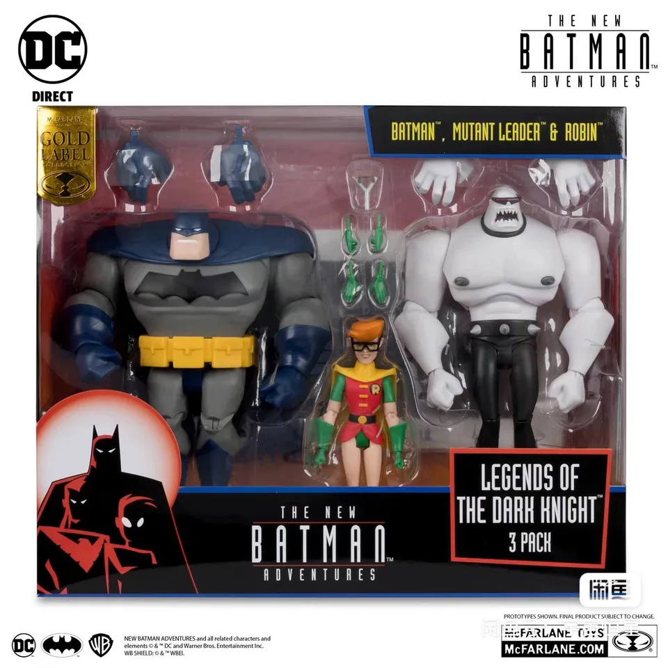 Horúce originálne horúce predaj v sklade New McFarlane Animované dobrodružstvo Batman Robin Trio Mobile Puppet Set Delipt Kids Xmas Darček