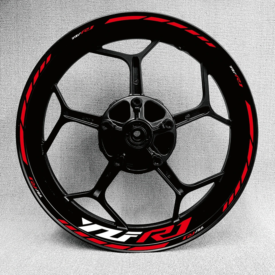Horúce predávané 7 Farba pre Yamaha YZF R1 Motocyklové nálepky na motocykle Reflexné nálepky RIM Stripes YZF R1 Motobike 17 palcov