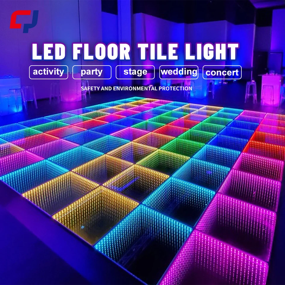 Horúce predávané LED 3D Dance Floor prenosné RGB temperované sklenené osvetlené svadobné tanečné tanečné fázy pódium osvetlenie pre DJ Disco Party Show