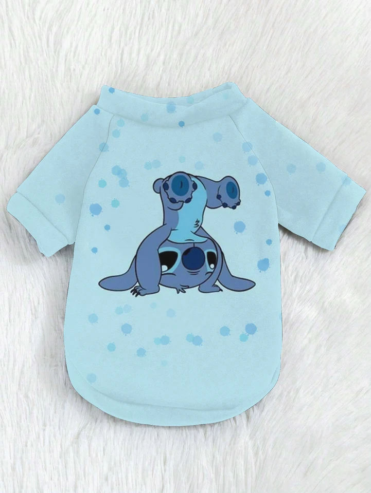 Horúce predávané odevy domácich miláčikov Disney Stitch Tlač Jeseň a zimná mikina okrúhly krk pre domáce zvieratá vhodné pre plyšový afgan