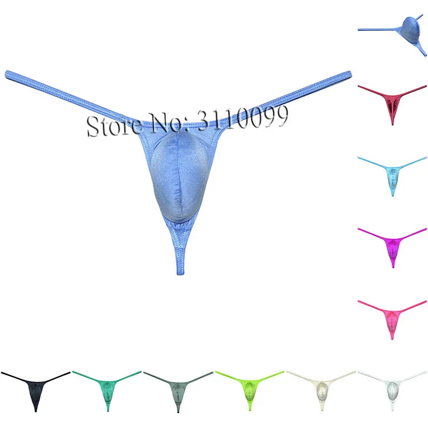 Horúce pánske lesklé bikiny tangé dotyk pociťovať G-String Contour Petouch Tangas Underwear