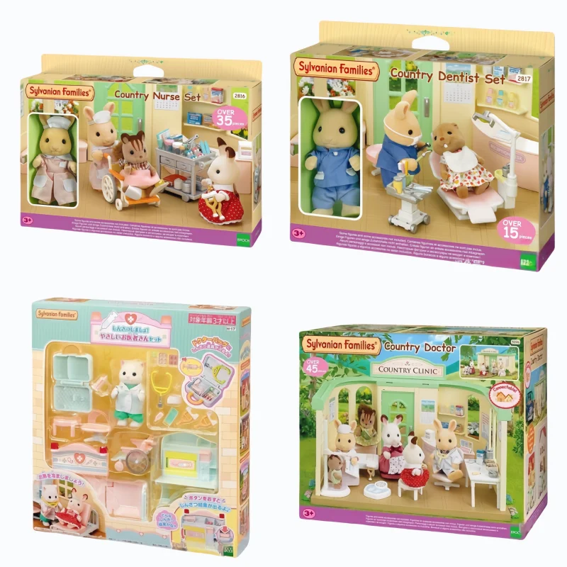 Horúce sylvaniánske rodiny Forest Doctor Doctor Sestra lesná klinika anime figúrky pre bábiky Set doplnky oblečenie nábytok sada hračiek darček
