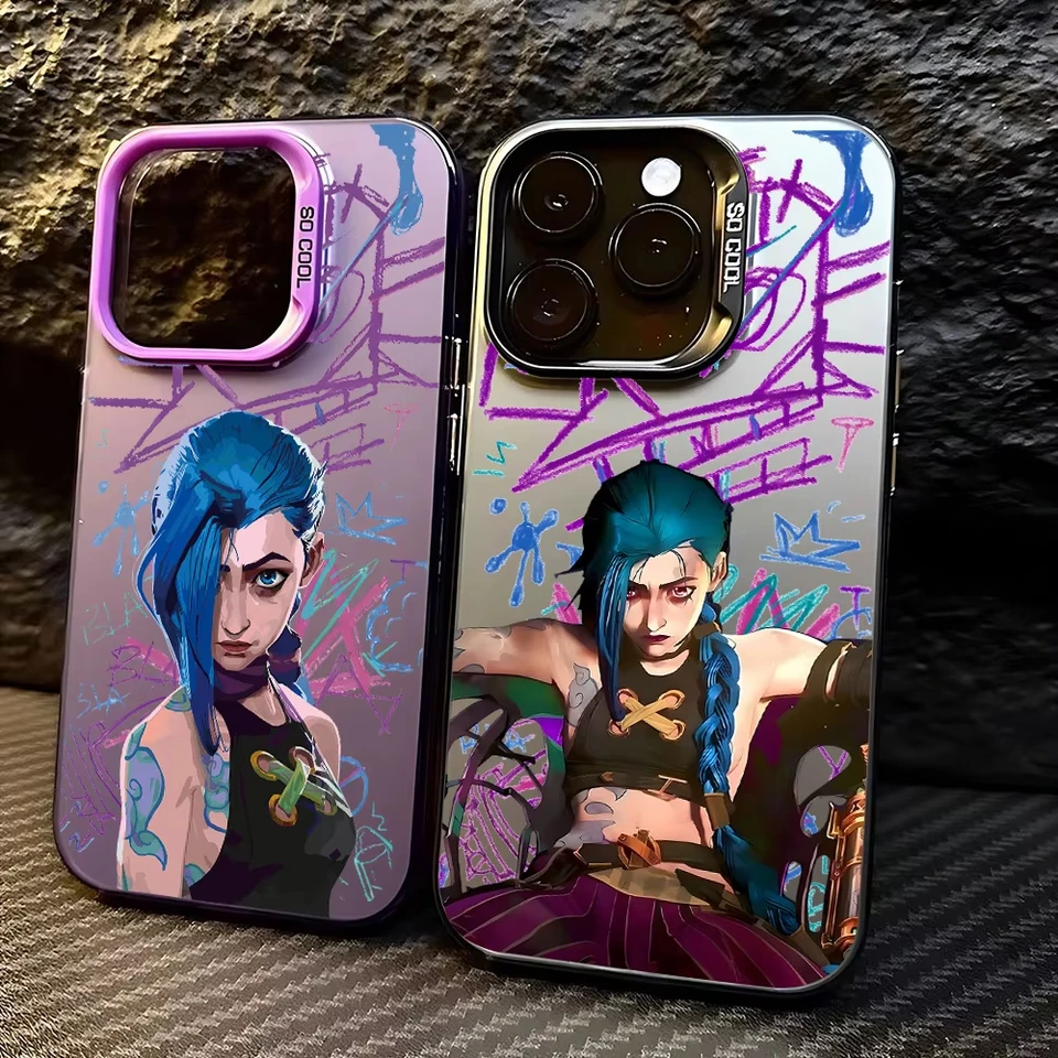 Horúci film lol a-arcane jinx telefónny puzdro pre Xiaomi Redmi 14c 13c 12c 13 12 10 A1 A2 A3 9T 9A K60 K40 4G 5G 5G Anti Fall Matte Cover