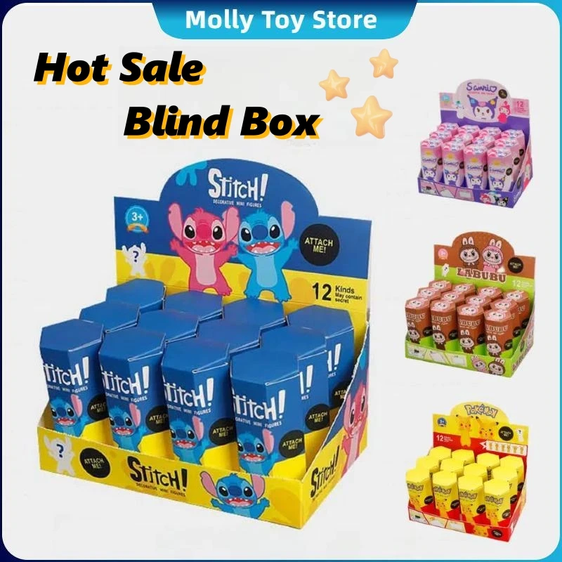 Horúci predaj 12ks Disney Stitch Blind Box LaBubu Sanrio Figures anjel noke tela cupido kewpie bábika PVC figúrka dekorácie hračky
