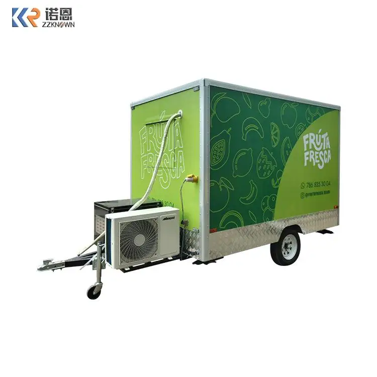 Horúci predaj americkej štandardnej mobilnej kuchyne Street Food Trailer Prispôsobený nápojový šalátový koncesný príves s nálepkou na logo