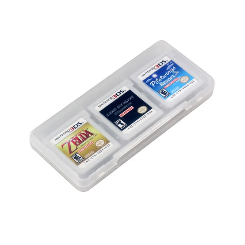 Horúci predaj Clear 6 v 1 herná karta Storage Case Case Case Box pre Nintendo 3DS XL LL NDS DSI