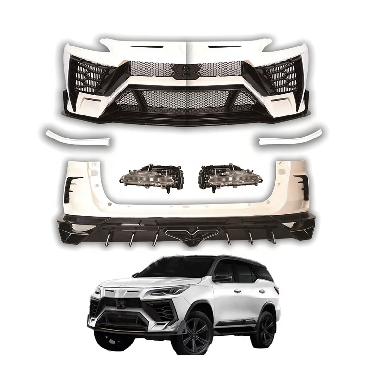 Horúci predaj Pick-up Car Grills predný zadný nárazník Bodykit pre Toyota Fortuner 2016-2021 Lamborghini Style Body Kit