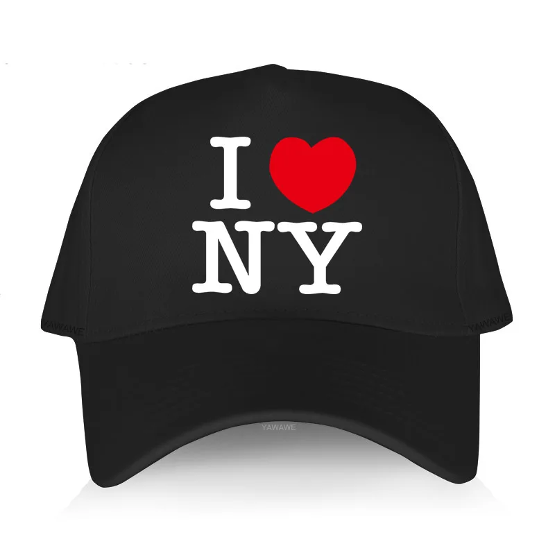 Horúci predaj pánske letné baseballové čiapka Čierna bavlna adjuabilná klobúk Príležitostný štýl Milujem newyorn ny unisex outdoor Boy Caps