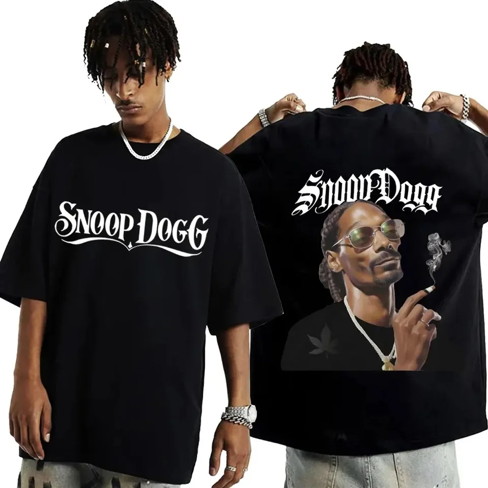 Horúci predaj rapper Snoop Dogg Graphic T Tirknu Pánsky hip hop módny štýl Funny T košele letné unisexové nadmerné tričko Streetwear