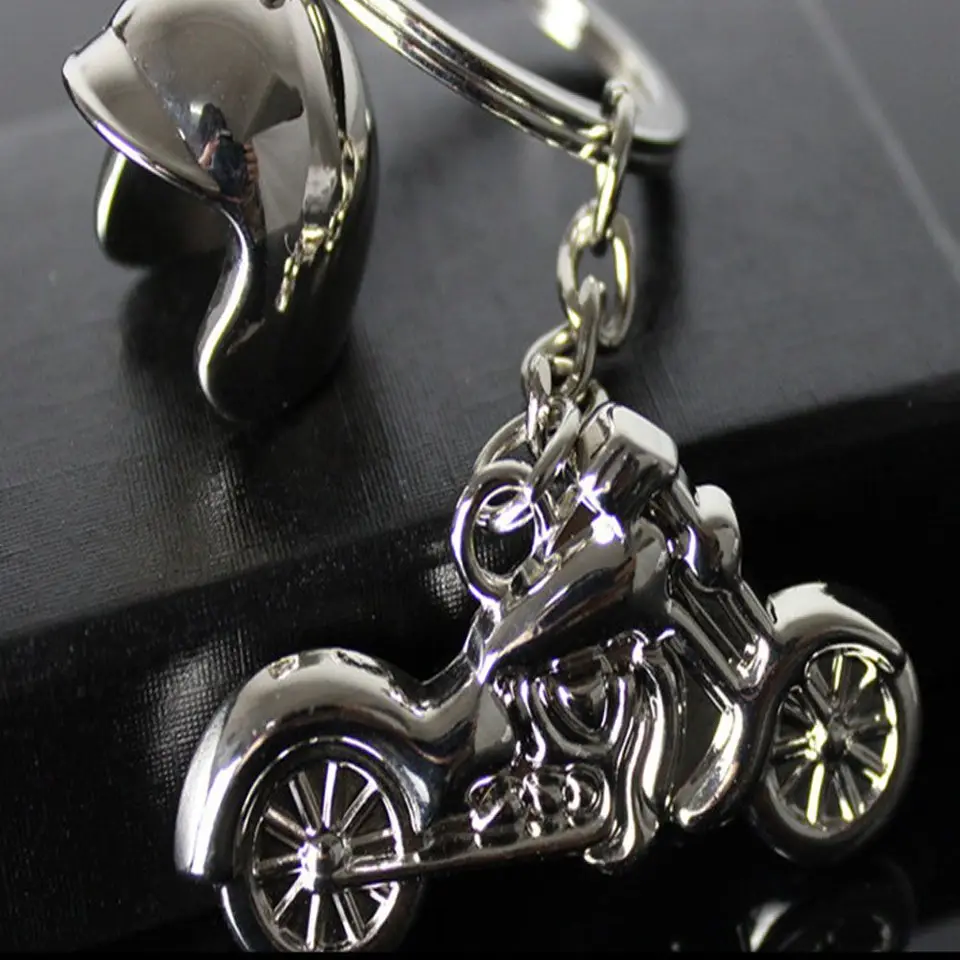 Horúci predaj šperkov držiak na kľúče kľúča reťaz inteligentné kľúče krúžky motocyklovej prilby kovový motor Keychain