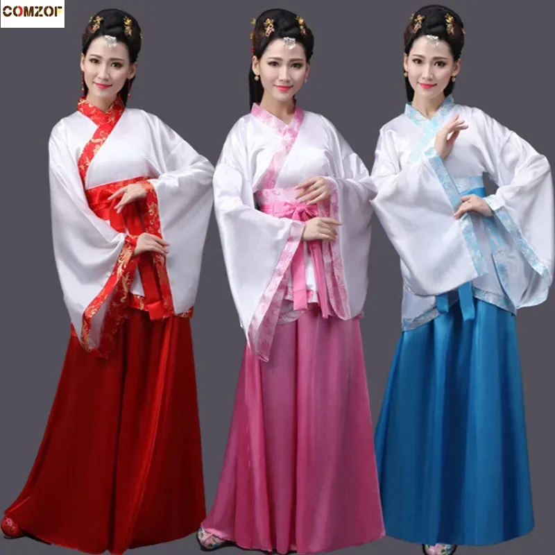 Horúci predaj Ženy Hanfu Tradičné ázijské šaty Cosplay kostým čínsky tang Performance Clothing Zlepšenie han fu moderného hanbok