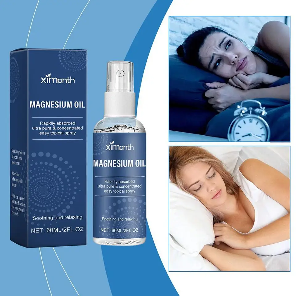 Horčíkový olej sprej minerálny masážny olej viacúčelové bolesti 60 ml Sleep Znižujúci postrek na zmiernenie stresu Zlepšiť SOTHES S C4C9