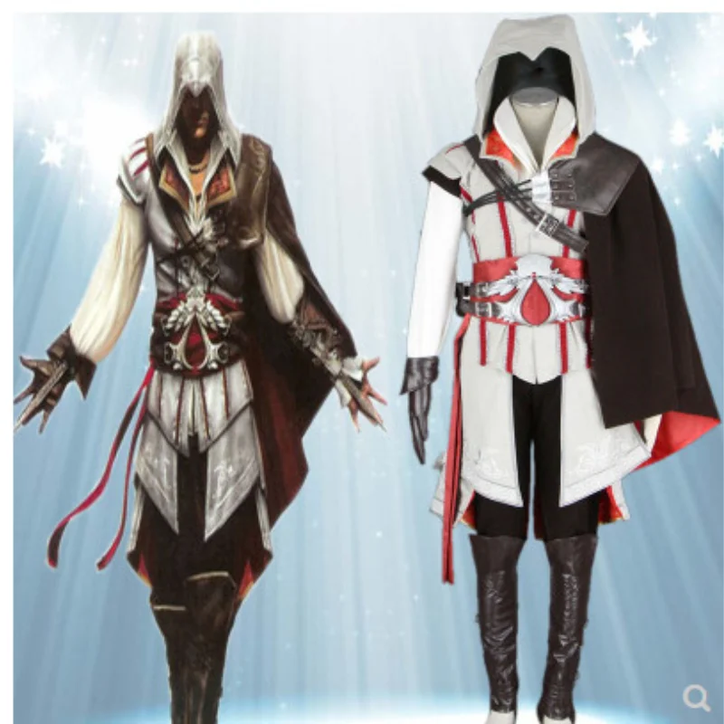 Hot Creed Cosplay kostým Ezio Assasin Connor Sweater Pants Coat Halloween set pre človeka