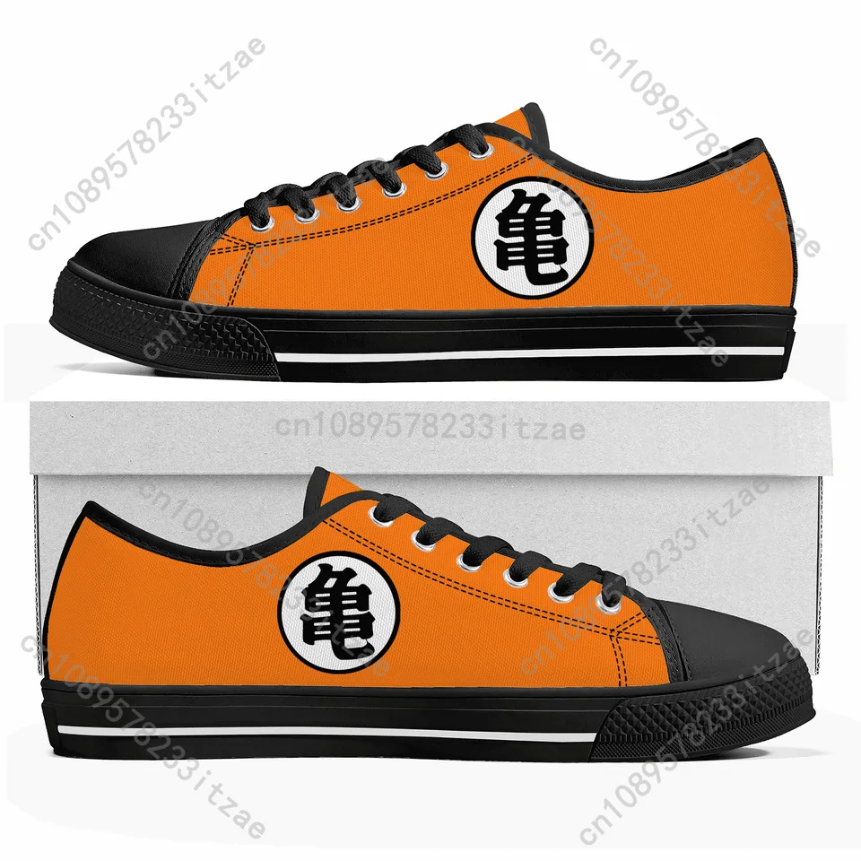 Hot Dragon Master Goku Logo Low Top tenisky anime pánske dámske teenager plátno teniska Pár vysoko kvalitné topánky Vlastná topánka