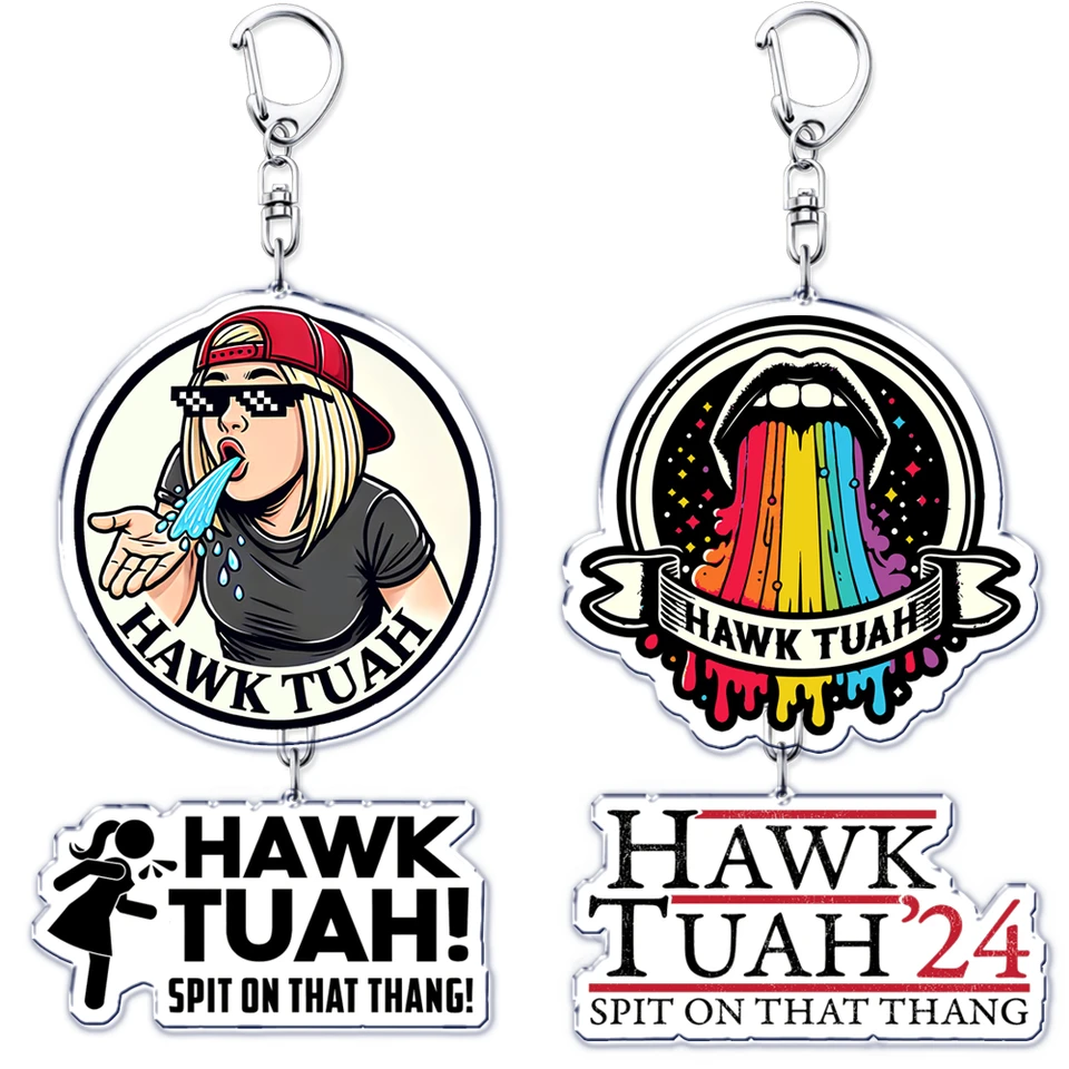 Hot Hawk Tuah Girl Meme Keychains pľuvať na tom, že thang kľúče pre doplnky taška prívesok kľúče kľúče kľúče šperky fanúšikovia Priatelia darčeky