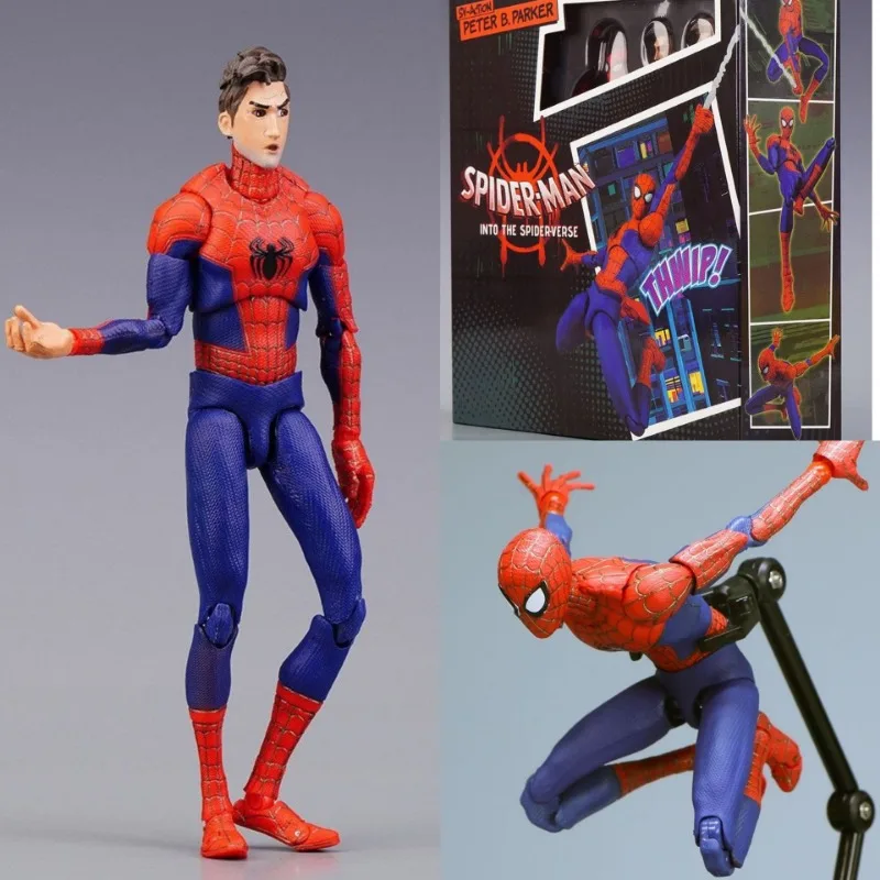 Hot Hračky Marvel Anime Peter Parker Spider-Man: Cez pavučinu hnuteľná akčná figúrka zberateľná modelka hračiek