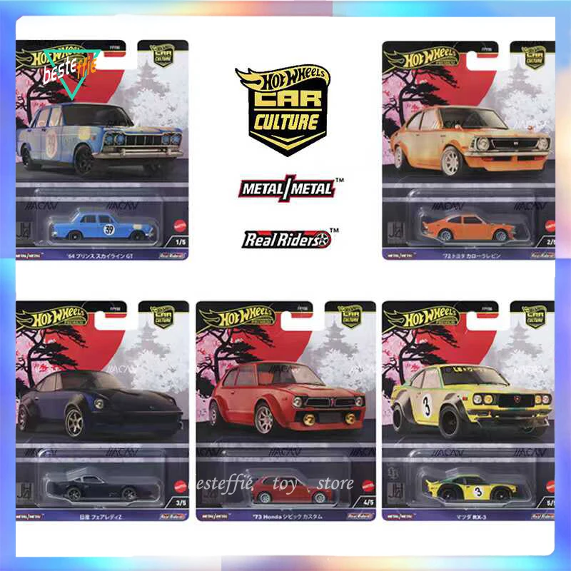 Hot kolesá automobilová kultúra séria automobilu Japan History Model automobilu 1/64 zliatiny Civic Mazdarx3 Corolla Nissan Z Cars Model Boy Collection Darček