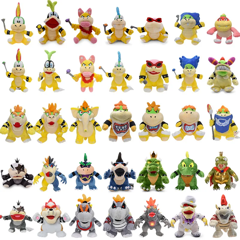 Hot Mario Plush Bowser Bowser Jr. Lemmy Larry Roy Ludwig Morton Lemmy Iggy Pom Pom pomlč