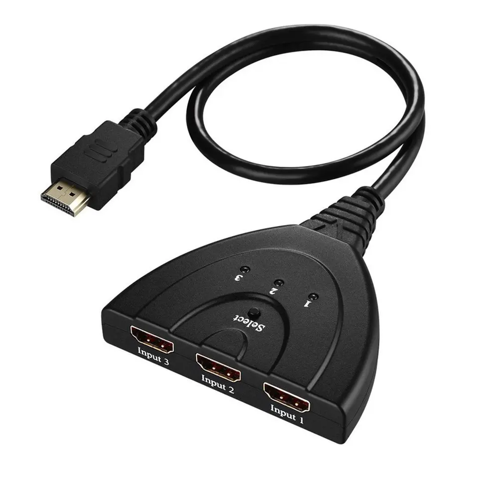 HOT MINI 3 port HDMI kompatibilný prepínač Splitter 1080p 3 v 1 Out Port HUB DISPLEEP