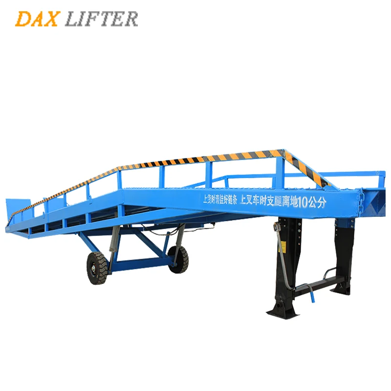 HOT PREDAJ Dobrý štandard 8T kapacita stabilnej štruktúry Hydraulická jednotka Mobile Yard RAMP