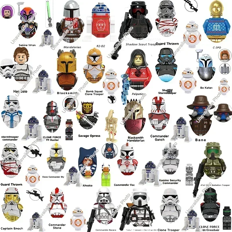 Hot Toys Star Wars Clone Building Blocks Mandallorian Han Solo Bo Katan Savage Opress Sabine Dath Vader Bricks Figures Hračky Darčeky