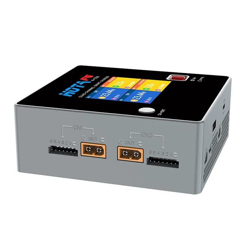 HOTA F6 4-kanálová inteligentná nabíjačka DC1000W 4*15a pre liion NIMH LIPO LiP LiOP Model Balance nabíjačku USB TYP-C TYP-C