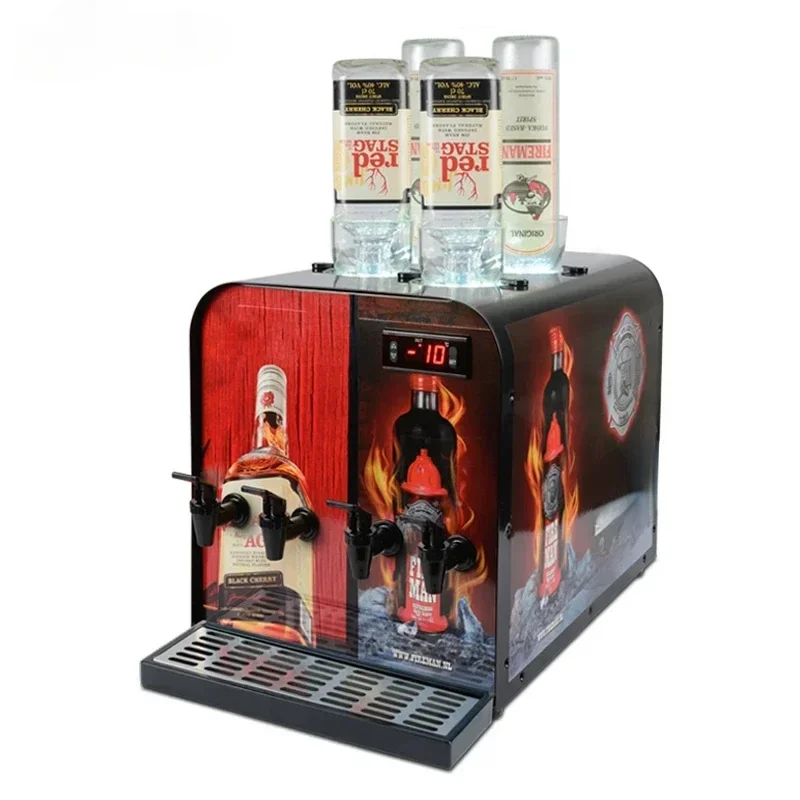 Hotel chladený Magic Mini Automatic 4 fľaša tequila studeného likéru Shot Chiller Mobile Multi Double Bar Direct DispenSer