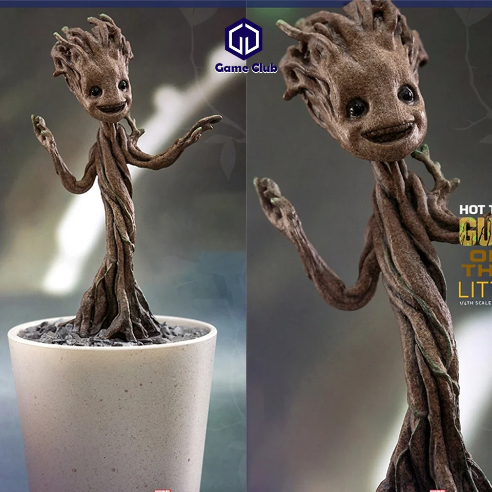 Hottoys QS004 1/4 12cm Marvel Galaxy Guard 2- Little Tree Groot Potted Rastls Scene Accessories