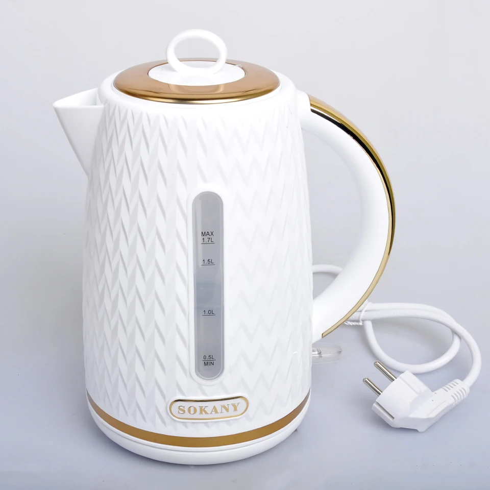 Houselin Electric Kettle White 2000 W vreckové okamžité vykurovanie elektrická voda kanvica automatický výkon 1,7 l Kapacita