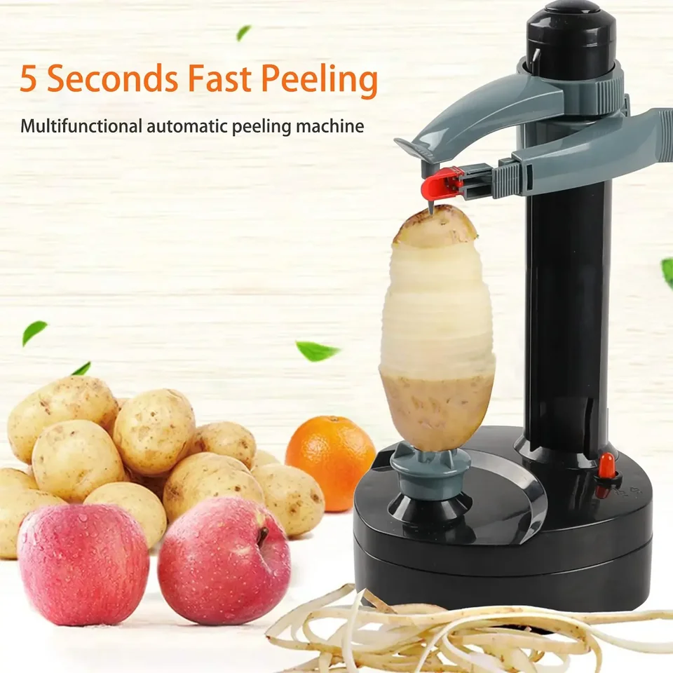 Houselin Electric Potato Peeler, Automatické otáčanie z nehrdzavejúcej ocele, ovocné zeleninové spojovacie zariadenie, kuchynské odlupovacie náradie