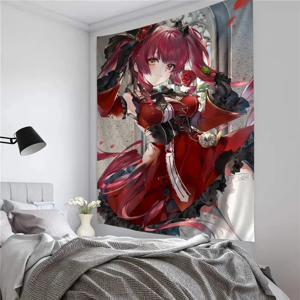Houshou Marine Graf Tapestry pre obývaciu izbu Domov Dom
