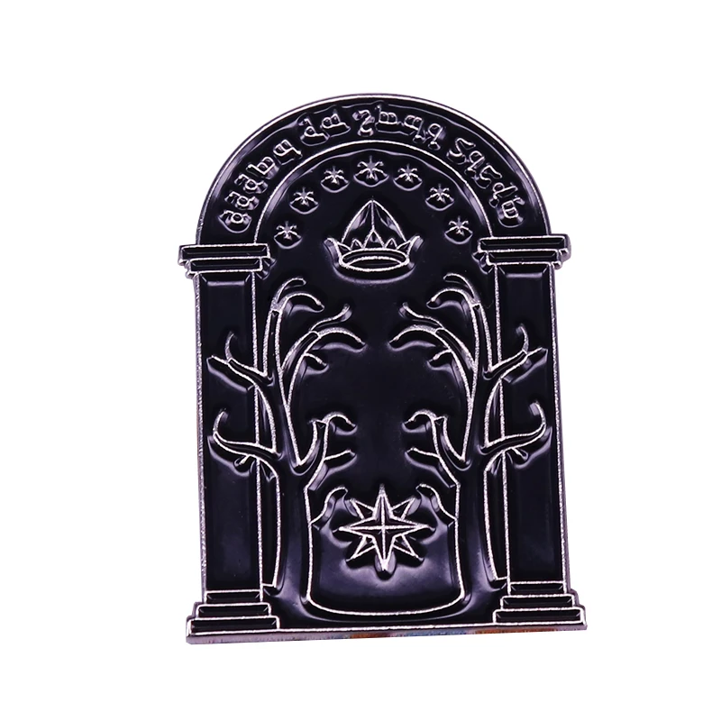 Hovorte priateľom a vstúpte do dverí Durin Brooth Gate of the Elfov Brány odznaku dverí Moria