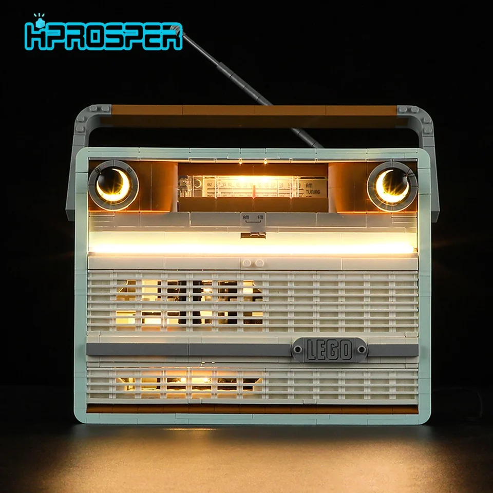 HPROSPER LED svetlo pre 10334 retro rádiové dekoratívne lampa s batériou (nezahŕňajú stavebné bloky LEGO)