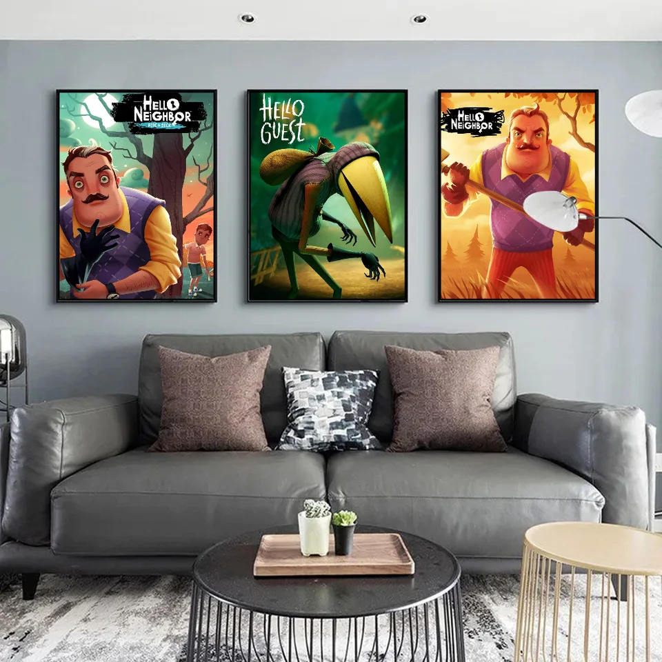Hra ahoj n-neighbor 2 plagát Movie lepivé plagáty retro kraft papierové nálepka pre domácich majstrov