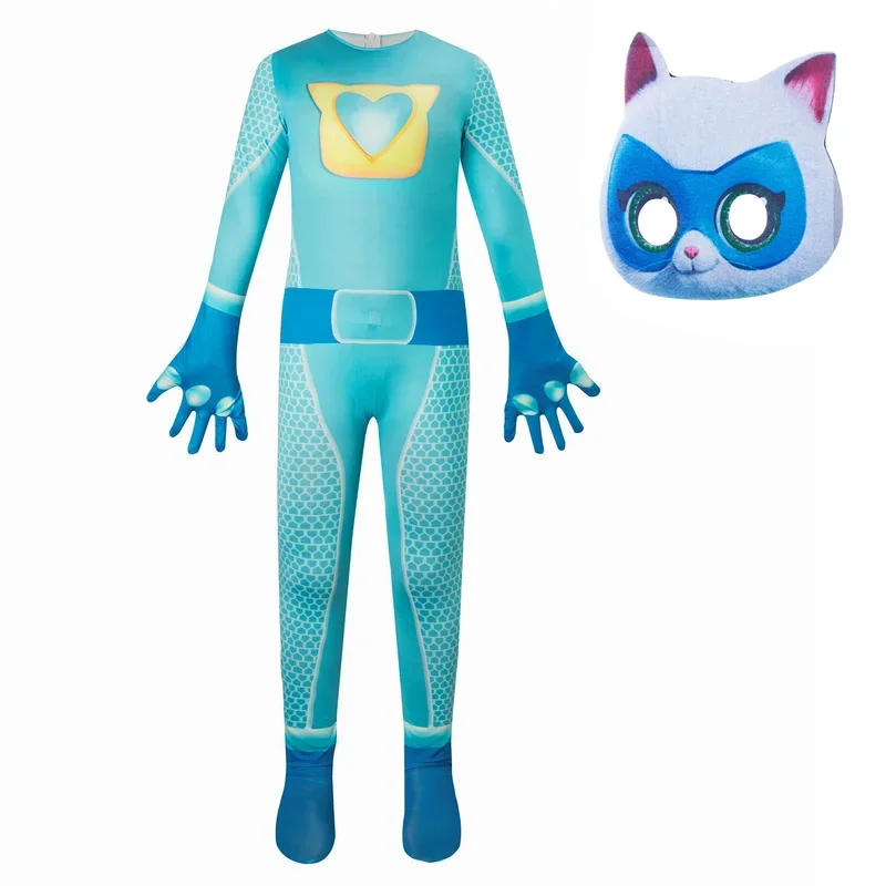 Hra anime super mačiatka kombinézy kombinézy hrajúce rolí pevne fit odev chlapec dievčenské javiská Výkon kostýmy oblečenie super mačka Bodysuit
